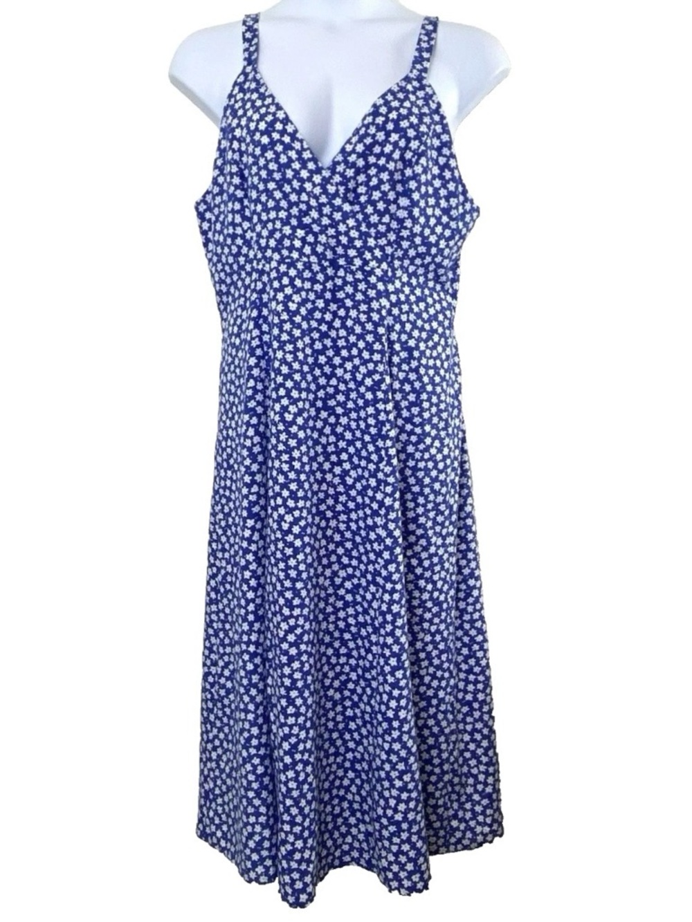 Vintage 90s EMJ Floral Sleeveless Midi Dress - 12